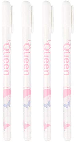 Hztyyier penne gel bianche 8 mm, pennarelli decorativi inchiostro bianco per biglietto di auguri fai da te 4 pezzi