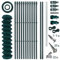 ESTEXO Maschendrahtzaun Gartenzaun Set Komplettset Zaun Gartenzaunset Zaunset Drahtzaun Maschendraht mit Einschlaghülsen (1,25 x 25 m)