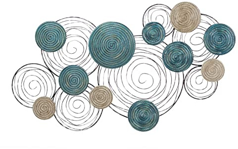 Kunstloft® Scultura da Parete 'Vento del Mare del Nord' 107x65x4cm Fatta a Mano Metallo