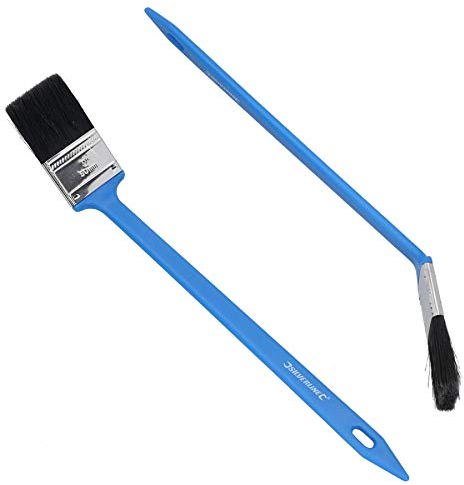 Lot de 2 pinceaux coudés à long portée pour radiateur 50 mm de large et 400 mm de long