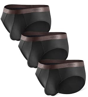 Separatec Slips da Uomo bambù Doppia Tasca Boxer Aderenti Tasca Separata Mutande Multipack Intimo Comodo Traspirante Biancheria Intima L