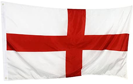 150X90cm Drapeau Angleterre, Drapeau Anglais avec 2 œillets en Métal, Drapeau Anglais aux Couleurs Vives, Drapeau National Anglais Décoré Lors D'événements Sportifs, Fêtes, Défilés