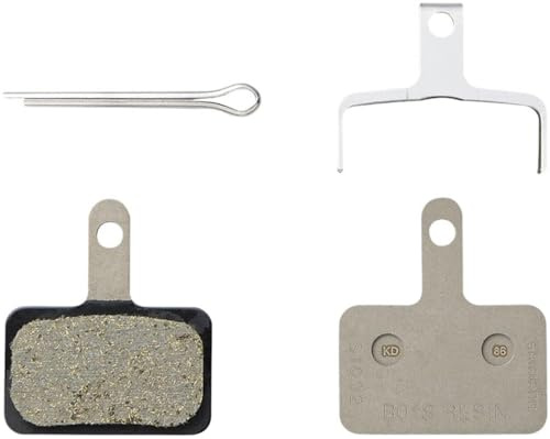 Shimano B05S-RX Bike Disc Brake Pad and Spring - Resin Compound, Stainless Steel Back Plate