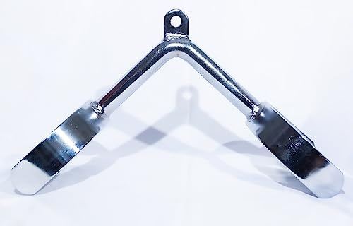 LISARO Parallelgriff-Shmal aus Chrom, Parallel Rudergriff Weiter,One Size,TrainHard Parallel Griff Rudergriff, Vollstahl Chrom Studioqualität und Heimbedarf geeignet, 200 kg Belastbar