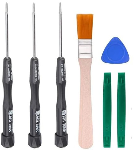 Juego de 7 destornilladores Phillips, PH0 PH00 PH00 PH000 PH000 con mango de plástico antideslizante, compatible con smartphones, tabletas, ordenadores portátiles y PC