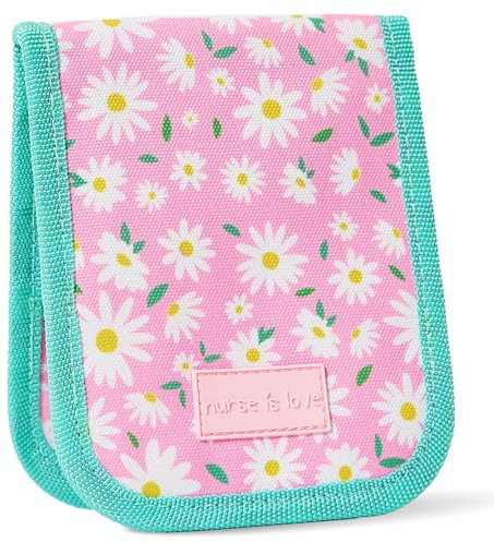 Nurse is Love Organizzatore da Tasca Infermiera colore AQUA DAISIES | Organizer Infermiere | Spazio per Forbici Infermiere | Infermiere Accessori | Regalo Infermiera | Materiale Impermeabile