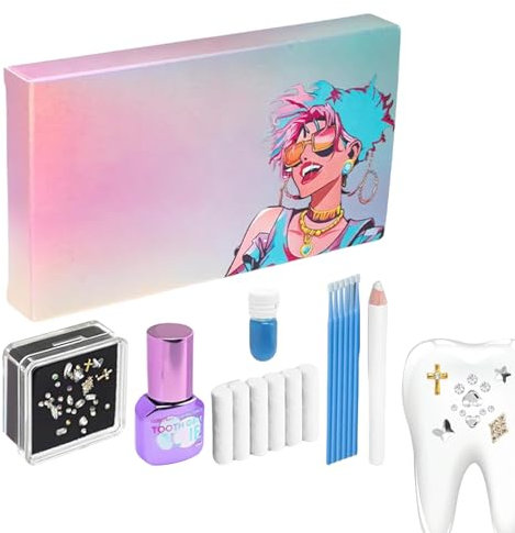 Generisch Tooth Gem Kit de joyas dentales Set de 30 piezas de piedras preciosas de – Libera tu sonrisa brillante, 1 juego
