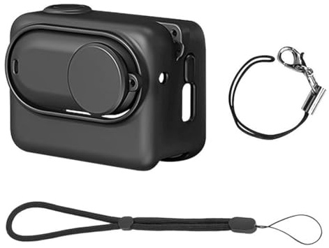 PULUZ Funda protectora para cámara Insta360 GO 3S, funda de silicona con tapa de lente y correa, accesorios para cámara de acción Insta 360 GO 3S