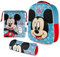 Kindergartenrucksack Jungen 3D, Turnbeutel und Stiftebox - Mickey Mouse | Schulrucksack Jungen und Mädchen, Rucksack Kinder, Rucksack Kindergarten Set, Kinderrucksack Kita Kleinkind Schulanfang