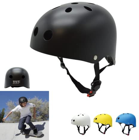 Casco para Patinaje, Scooter, Bici, Patinete. Casco Deportivo Unisex Adultos con Forro Desmontable, Carcasa de ABS + EPS, 11 Respiraderos, Correa y Rueda de Circunferencia Ajustable. (Talla L 58-61)