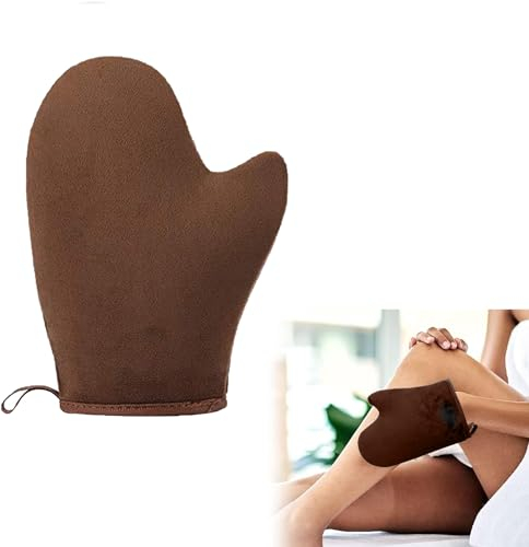 Selbstbräuner Handschuhe,Bräunungshandschuh für Selbstbräuner,Wasserfester Handschuh,Selbstbräuner Handschuh für Bräunungscreme und Peeling,Selbstbräuner Mitt Applikator für Gesicht und Körper,Braun
