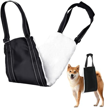 NyxSeat 1 imbracatura regolabile per l'elevazione dei cani, imbracatura di supporto per ripristinare la debolezza nella zampa posteriore, adatta per sostenere cani anziani, feriti e disabili (nero)