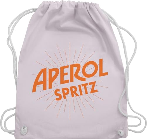 Turnbeutel Rucksack - & Fasching - Taschen - Aperol Spritz Kostüm I Karneval Kostüm Aperol Spritz - Unisize - Pastell Rosa - tour karnevals wurfbeutel straßenfastnacht saufen stoffrucksack outfit