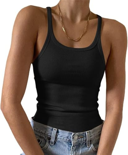 Imily Bela Women's Tank Tops Sexy Spaghetti Top Basic Summer Camisole Slim Fit Vest