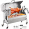 VEVOR Lammgrill, Spanferkelgrill, Spießbratengrill, 90 kg BBQ-Holzkohle-Spießgrill für ganzes Schwein, Lamm, Ziege, elektrischer 52-W-Motor, Edelstahl-Drehspießröster mit feststellbaren Rädern