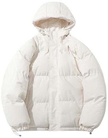 NAFING Doudoune Homme Hiver Chaud, Blouson Homme Manches Longues Veste Hiver Couleur Unie Doudounes De Randonnée Homme Manteau À Capuche Doudoune Chaud Anorak Homme Mi Saison Parka
