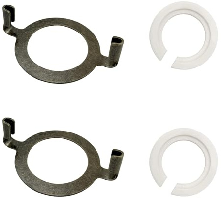 ECUDIS 2 Pcs Uno Lamp Harp Saddle Adapter Converter for E27 Sockets 1.65 Inch and 2 Pcs Uno Lamp Shade Reducing Rings E27 To E14 Adapter (Antique Brass)