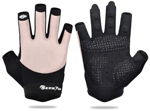 Seektop Breathable Workout Gloves for Women & Men, Thick Padded Weight Lifting Gloves, Full Palm Protection, Excellent Grip for Gym Fitness and Training, Exercise, Cycling