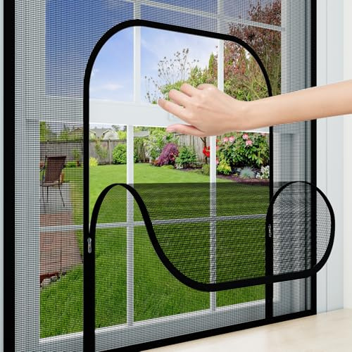 fowong Fly Screens for Windows, Upgraded Custom Pet-Resistant Tear-Proof Mesh Screen, Premium Bug Net for Ventilation & Insect Protection – Safer, Cozier Home