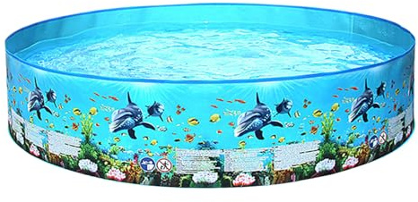 Piscina Plegable - bañera PVC PVC portátil, Piscina de Perros al Aire Libre Plegable | de baño de Durablle Ofrece diversión de Juego de Salpicaduras con un Almacenamiento fácil para