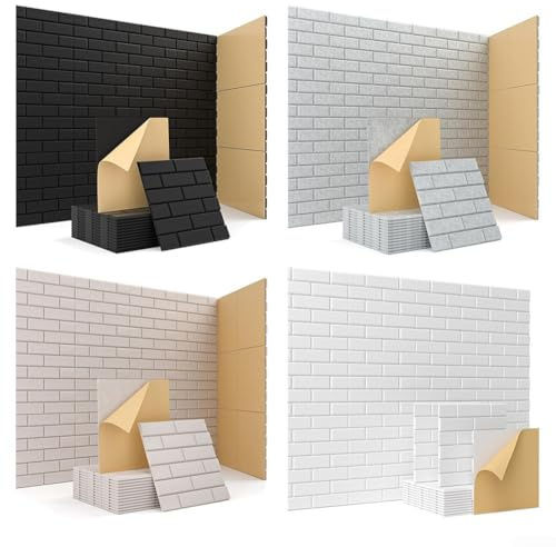 Zilimontt Pannelli acustici in fibra di poliestere per isolamento acustico da parete, 30 x 30 cm, piastrelle in feltro, adesivi da parete con riduzione del rumore, compatibili con casa, scuola, asilo