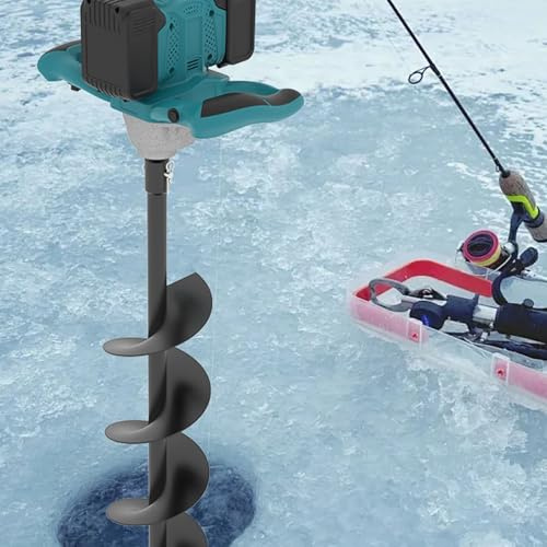 BTOSEP Electric Ice Auger 100-800RPM 6 Speed Adjustable 1200N.m Torsion Cordless Post Hole Digger Power Head