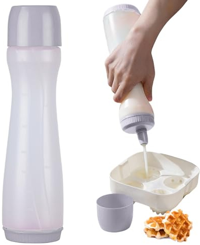 Dispensador De Masa Para Tortitas, Botellas Exprimibles Con Boquillas Para Decorar Tortitas, Botella Exprimible De 700 Ml Para Masa Ideal Para Gofres Donuts Desayunos Almuerzos Y Catering