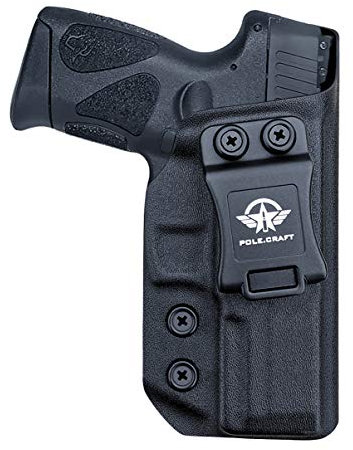 POLE.CRAFT Taurus G3 IWB Kydex Holster - Taurus G3 9mm / .40 Pistol Case - Inside Waistband Holster - Right Hand (Black)