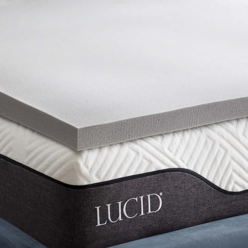 LUCID Topper 5 cm in memory foam gel rinfrescante e fibra di bambù, Matrimoniale, 160 x 200 cm