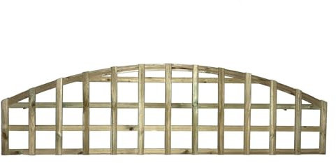 Premier Arch 6x1ft (W: 6ft x H: 1ft) Frameless Rough-Sawn Square Trellis Pressure-Treated Garden Panel with 100-120mm Squares Fence Topper/Wall Art Width 1828mm x Height: 300mm