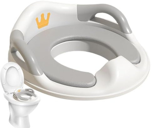 Abnehmbarer Töpfchentrainer Mit Polstern, Kinder-Toilettensitz Mit Griff - 1–8 Jahre Kinder-Töpfchensitz | Rutschfeste- Reise-Toilettensitzmatte Für Zuhause, Reisen, Camping, Ausflug, Badezimmer