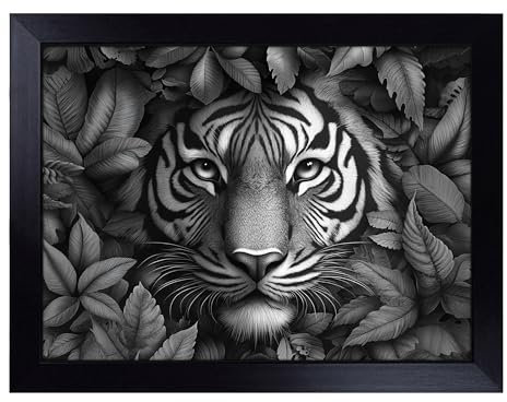 Tiger Design | Lap Tray with Padded Cushion, Portable Surface with Bean Bag Base, Perfect Surface for Working, Crafting, TV Eating and Laptop Use