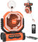 Outdoor Camping Ventilator mit Licht, 20000mAh Akku, wiederaufladbarer tragbarer Ventilator mit Fernbedienung und 360° drehbarer Aufhängung, ideal für Innenräume, Reisen, Zelte und Angeln (Orange)