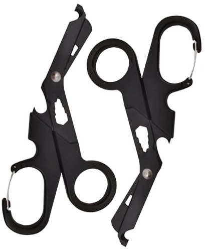 Ziyero Forbici Infermiere, Forbice Infermiere Forbici Mediche Forbici Infermiera Cesoie Traumi da 7.87'' in Acciaio Inossidabile per Fasciatura Garza Bende,Riparazione,Emergenza - Nero