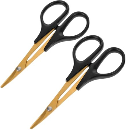 LRXIYODE 2 Piezas Tijeras Curvadas de Precisión para Modelismo RC Herramientas de Corte para Reparación de Carrocerías de Coches Aviones y Camiones RC Accesorios para Manualidades y