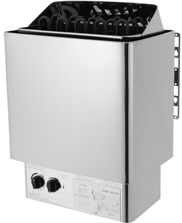 Stufa da sauna a parete, 9 kw 0-110 °C, timer 0-180 min, in acciaio inox, controllo riscaldamento sauna per 9 m³, per sauna domestica, saune commerciali