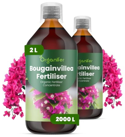 Fertilizante líquido para bugambilia 2x1L – Fertilizante orgánico para flores abundantes y brotes fuertes – Favorece raíces y vitalidad – Organifer