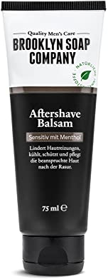 Aftershave Balsam (75ml) · Brooklyn Soap Company · Natürliche Männerpflege nach der Rasur · Lindert Hautreizungen, wirkt antibakteriell und beruhigt die Haut