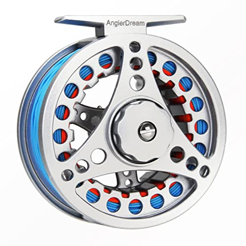 AnglerDream 1 2 3 4 5 6 7 8WT Fly Reel with Line Combo Large Arbor Aluminum Fly Fishing Reels