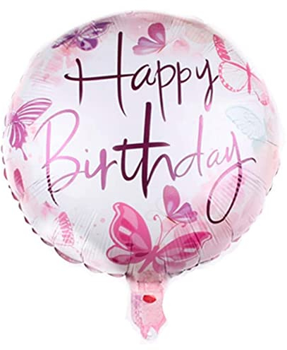 DIWULI Happy Birthday Ballon Rosa - Mädchen Geburtstag Deko