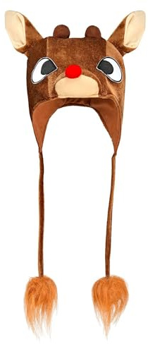 W WIDMANN MILANO Party Fashion - 09772 - Chapeau de renne en peluche, Rudolph, renne, Noël, Père Noël, chapeau, couvre-chef, accessoire, carnaval, fête à thème