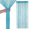 Trimming Shop String Curtains Glitter Fringe Panel Fly Screen Doorway Curtain Closet Window Doors Sequin Sheer Room Divider Tassel for Doorway, Windows, Home Decoration, 200cm x 90cm, Turquoise