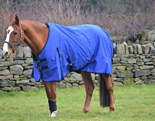 Turners Royal Blue - Alfombra ligera de 0 g, impermeable, con relleno de caballo