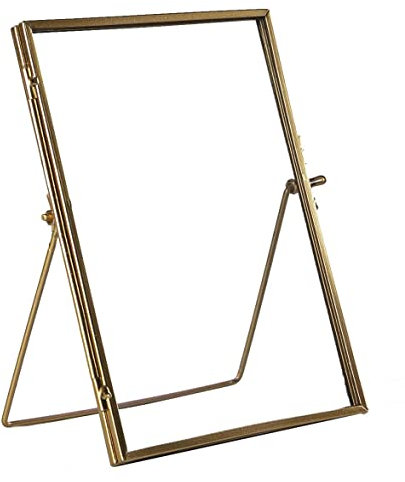 Nicola Spring Metal Photo Frame - Fits Photo Size 6 x 8 (15 x 20cm) - Pack of 1 - Rose Gold A5 Picture Frame Portrait Orientation Freestanding Certificate Display Poster Case