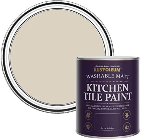 Rust-Oleum Light Brown water resistant Kitchen Tile Paint in Matt Finish - Hessian 750ml