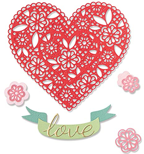 Sizzix Thinlits Die Set 10PK Doily Heart by Jennifer Ogborn | 666017 | Chapter 4 2022