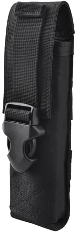 Azarxis Flashlight Pouch Holster, Tactical Molle Handheld LED Torch Holder Multifunctional Tool Carry Duty Belt Case Bag (Black)