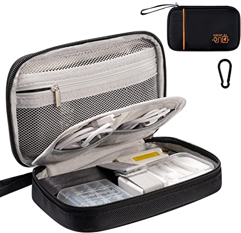 OrgaWise Kabeltasche Kabelorganizer Reisen Kabel Etui Elektronik Zubehör Organizer Tasche Universaltasche für Bag Accessories Handy Ladekabel, Powerbank, USB Sticks (RH2219C-Schwarz)