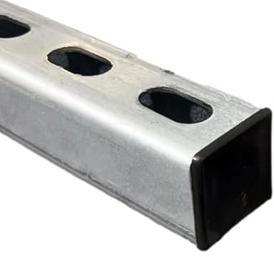 Low Profile Plastic Safety End Caps for Standard Unistrut Channel Black (1-5/8 x 1-5/8) (10)