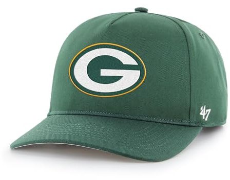 '47 NFL Green Bay Packers Hitch RF Unisex Baseball Cap, Adjustable Snapback Strap, Team Logo, Colour Dark Green